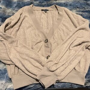 Brown button sweater